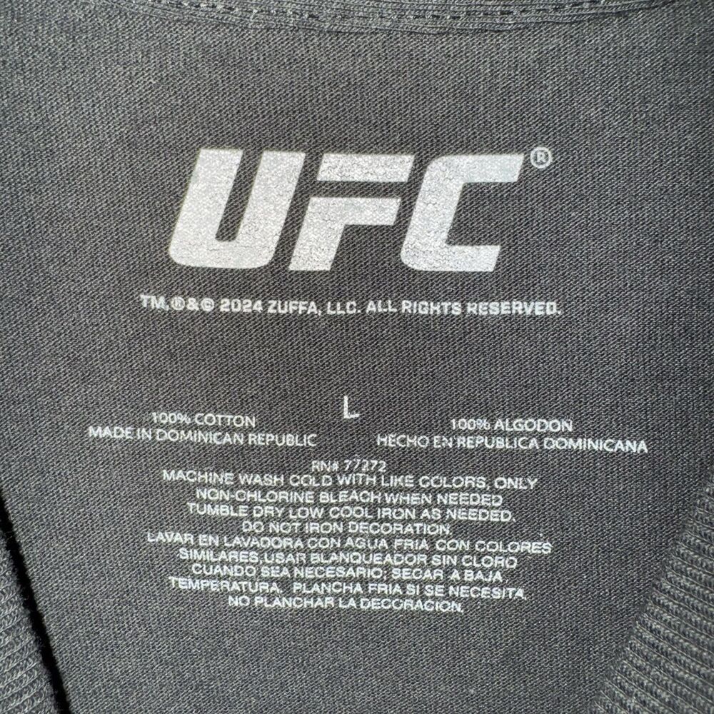 UFC Worldwide Men's Large Graphic T-Shirt McGregor Adesanya Poirier Black Tee - Picture 3 of 6